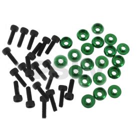  LX0798  Lynx Stepped Frame Screw Set-Green- 20 T-REX 600-700-800 